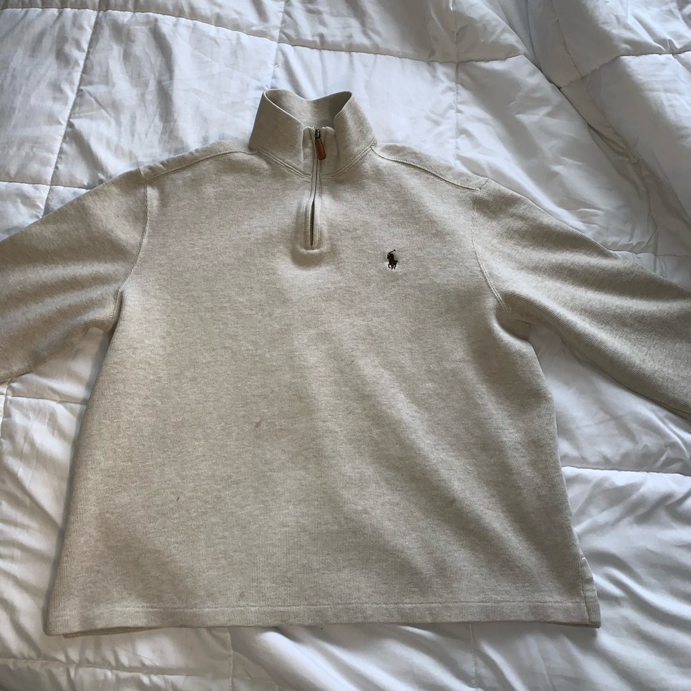 Gently used Polo quarter zip tan!